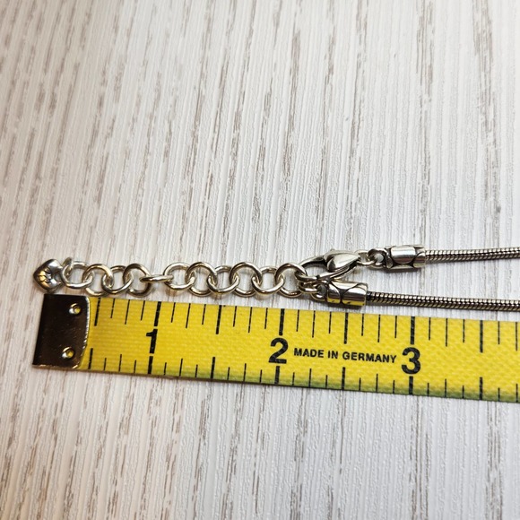 Brighton Rectangle Textured Pendant Necklace Reversible Silver Plated Ajdustable - Picture 5 of 5